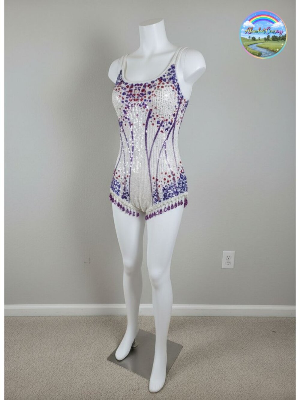 Sequin Bodysuit Swimsuit Sparkle Costume Tour Outfit Cosplay